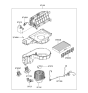 Diagram for 2004 Hyundai Elantra Blower Motor - 97113-2D010