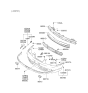 Diagram for 2004 Hyundai Elantra Grille - 86551-2D100