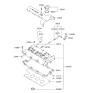 Diagram for 2004 Hyundai Tiburon Valve Cover Gasket - 22441-23762