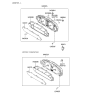 Diagram for 2003 Hyundai Accent Instrument Panel Light Bulb - 94369-25500