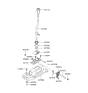 Diagram for 2003 Hyundai Santa Fe Automatic Transmission Shift Levers - 43720-26000