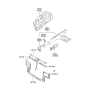 Diagram for 2004 Hyundai Santa Fe Radiator Support - 64100-26200