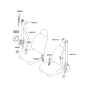 Diagram for 2005 Hyundai Santa Fe Seat Belt - 88870-26500-YD