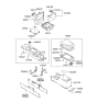 Diagram for 2005 Hyundai Santa Fe Armrest - 84660-26000-TI