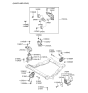 Diagram for 2000 Hyundai Santa Fe Engine Mount - 21611-38013