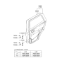 Diagram for 2001 Hyundai Santa Fe Door Hinge - 79330-26000