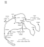 Diagram for 2001 Hyundai Santa Fe Power Steering Hose - 57542-26200