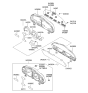 Diagram for 2002 Hyundai Santa Fe Instrument Panel Light Bulb - 18668-28000