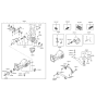 Diagram for 2000 Hyundai Elantra Spindle Nut - 54559-22100