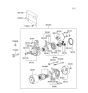 Diagram for 2000 Hyundai Santa Fe Starter Brush - 36155-38040