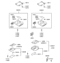 Diagram for 2005 Hyundai Santa Fe Dome Light - 92810-39010-BU