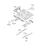 Diagram for 2002 Hyundai Santa Fe Front Cross-Member - 65241-26200