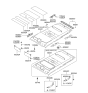 Diagram for 2000 Hyundai Santa Fe Sun Visor - 85201-26750-BU