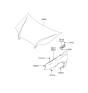 Diagram for 2002 Hyundai Santa Fe Hood - 66400-26020