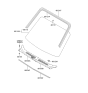 Diagram for 2002 Hyundai Santa Fe Windshield - 86110-26000