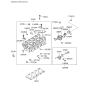 Diagram for Hyundai Santa Fe Thermostat Housing - 25621-38000