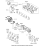 Diagram for 2002 Hyundai Sonata Piston Ring Set - 23040-37300