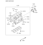 Diagram for 2002 Hyundai XG350 Knock Sensor - 39320-35561