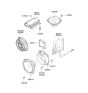 Diagram for 2006 Hyundai Santa Fe Car Speakers - 96331-26100