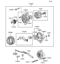 Diagram for 2003 Hyundai Santa Fe Alternator - 37300-38700