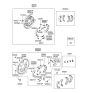 Diagram for 2001 Hyundai Elantra Brake Bleeder Screw - 58125-44001