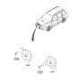 Diagram for 2001 Hyundai Sonata Horn - 96610-38100