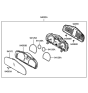 Diagram for 2001 Hyundai Santa Fe Instrument Cluster - 94001-26750