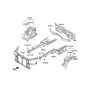 Diagram for Hyundai Equus Radiator Support - 64101-3N020