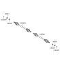 Diagram for 2011 Hyundai Genesis Axle Shaft - 49650-3M300