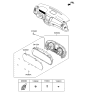 Diagram for Hyundai Equus Speedometer - 94041-3N040