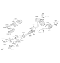 Diagram for Hyundai Equus Exhaust Pipe - 28650-3N600