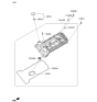 Diagram for 2010 Hyundai Genesis Valve Cover Gasket - 22441-3F460