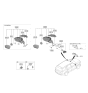Diagram for Hyundai Car Mirror - 85101-3X100