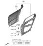 Diagram for 2023 Hyundai Santa Fe Door Hinge - 79410-B3000