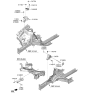 Diagram for Hyundai Palisade Engine Mount Bracket - 21810-S8300