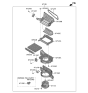 Diagram for 2019 Hyundai Kona Blower Motor Resistor - 97128-D1000
