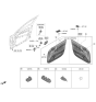 Diagram for 2022 Hyundai Genesis G70 Door Handle - 82610-G9000-VCA