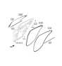 Diagram for 2023 Hyundai Genesis G70 Door Seal - 83110-G9000