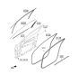 Diagram for 2022 Hyundai Genesis G70 Door Moldings - 82250-G9000