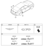 Diagram for 2020 Hyundai Genesis G70 Emblem - 86311-G9000