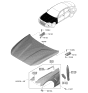 Diagram for 2020 Hyundai Genesis G70 Fender - 66310-G9100