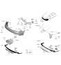 Diagram for Hyundai Genesis G70 Bumper - 86611-G9000