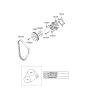 Diagram for Hyundai Elantra Water Pump Pulley - 25221-23040