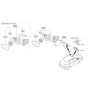 Diagram for 2012 Hyundai Veloster Car Mirror - 87621-3X530