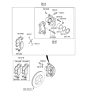 Diagram for 2014 Hyundai Elantra GT Brake Caliper - 58180-A5A00