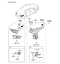 Diagram for 2019 Hyundai Accent Back Up Light - 92402-J0010