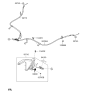 Diagram for 2021 Hyundai Accent Parking Brake Cable - 59770-H9000