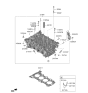 Diagram for 2018 Hyundai Accent Cylinder Head - 22100-2M022