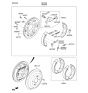 Diagram for 2021 Hyundai Accent Parking Brake Shoe - 58350-H9A00