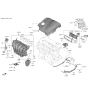 Diagram for Hyundai Santa Fe Engine Cover - 29240-2S050